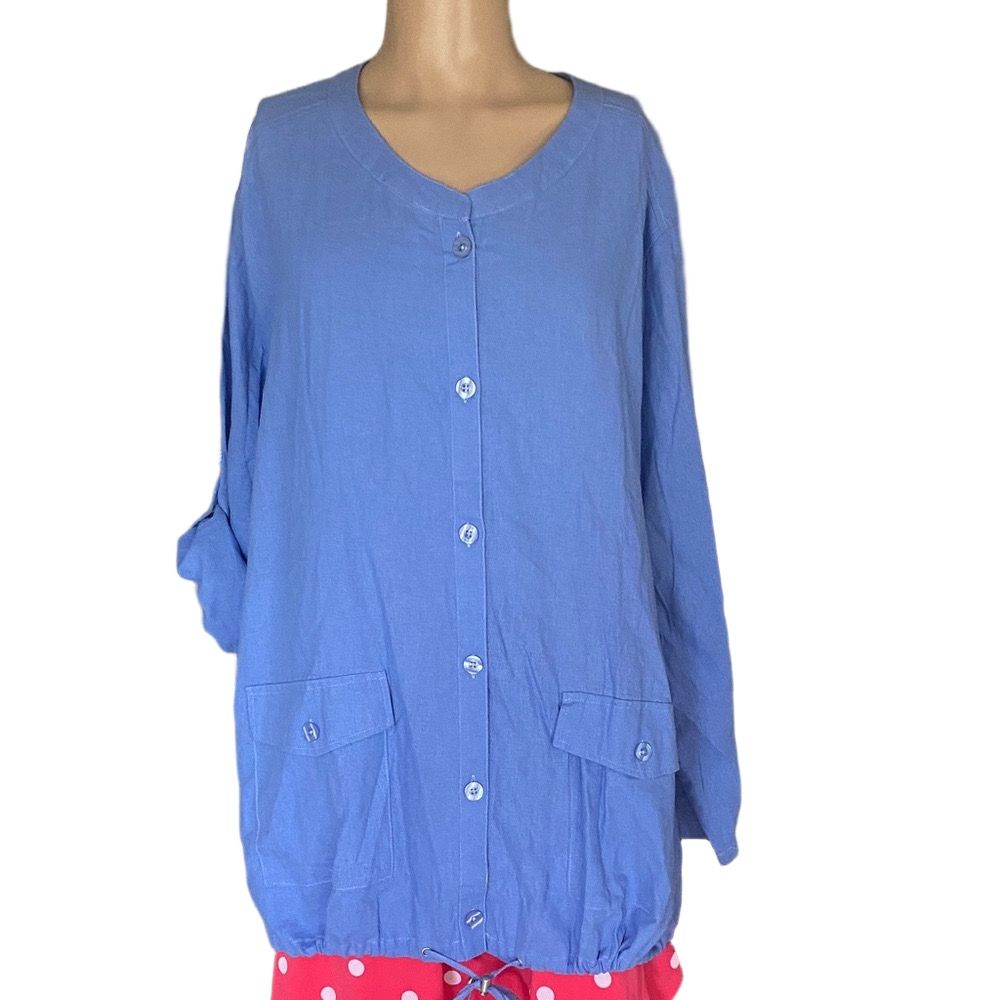 Woman within new top with drawstring bottom